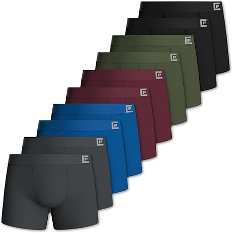 Men’s Soft & Breathable Cotton Boxers - 10 Pack
