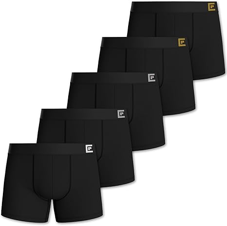 Men's Breathable Soft Cotton Boxers - 5 Pack