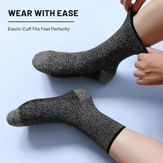 Men's thermal Breathable Thick Winter Hiking Socks 5 Pairs