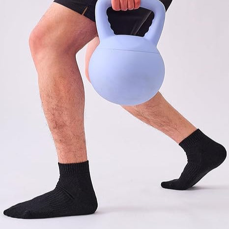 Men's Ankle Socks Anti-Blister 6 Pairs - Black