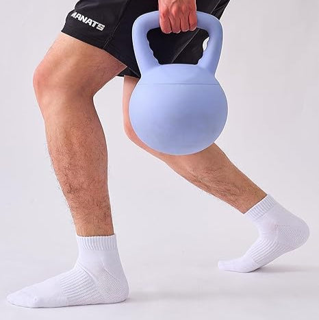 Men's Ankle Socks Anti-Blister 6 Pairs - White