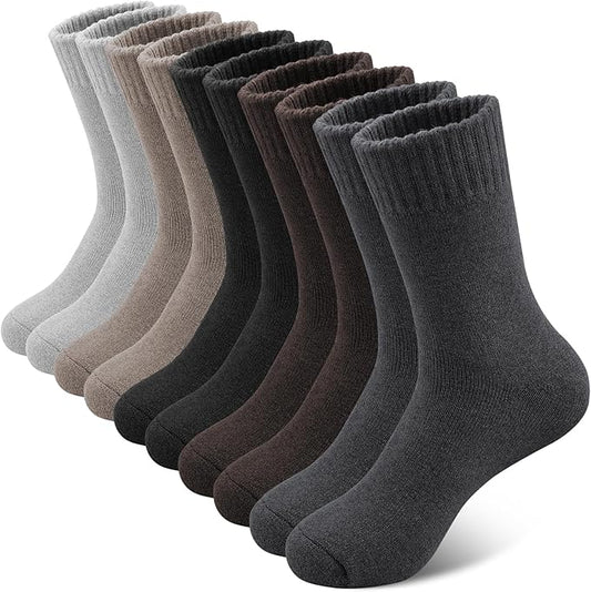 Men's Wool Thermal Breathable Socks - 5 Pairs