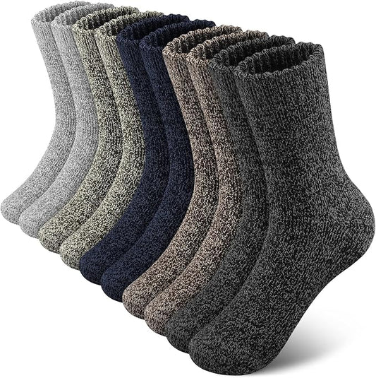 Men's Crew Socks for Outdoor Sports - 5 Pairs