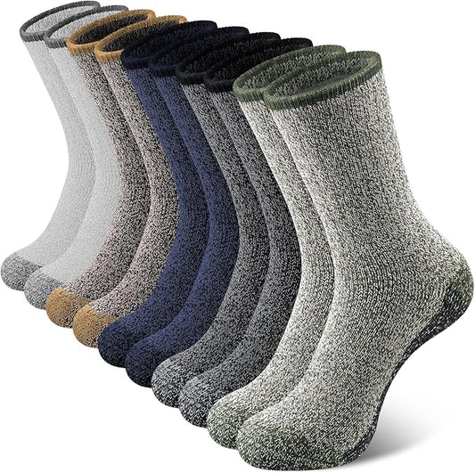 Men's Thermal Wool Winter Hiking Socks - (5 Pairs)